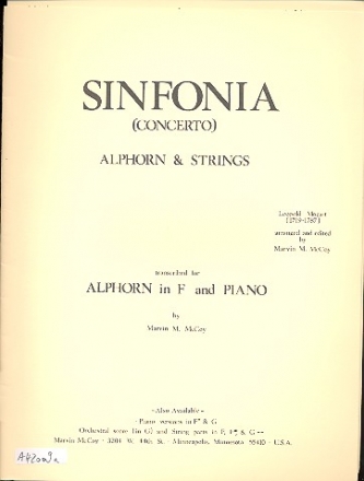 Concerto for Alphorn and Strings Alphorn and piano