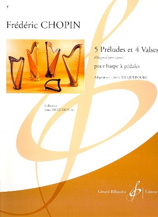 5 Preludes  et  4 valses pour harpe a pedales