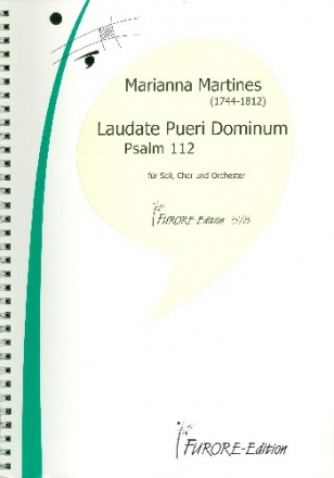 Laudate Pueri Dominum Psalm 112 fr Soli, Chor und Orchester Partitur