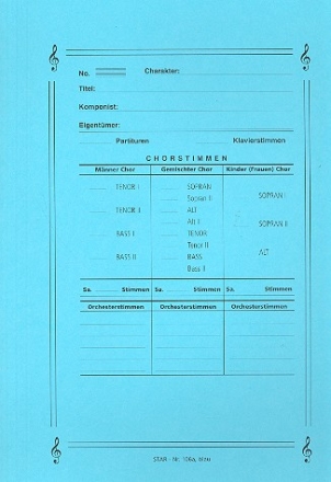 Notenumschlag Din A4 blau  