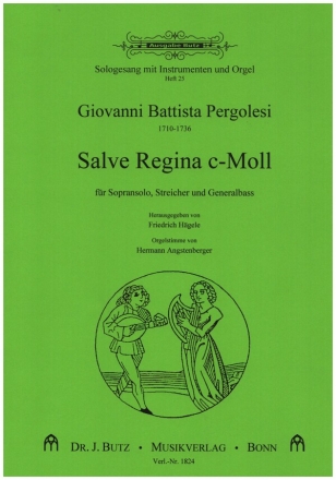 Salve Regina c-Moll für Sopran, Streicher und Bc Partitur und Stimmen