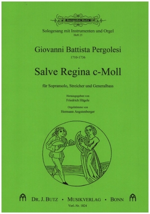 Salve Regina c-Moll fr Sopran, Streicher und Bc Partitur und Stimmen