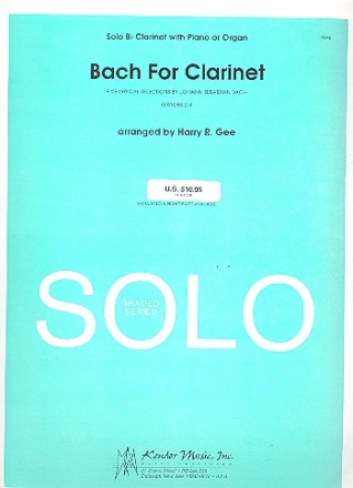 Bach for Clarinet 5 lyrical selections for clarinet and piano 