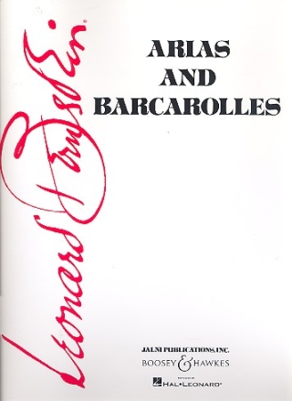 Arias and Barcarolles fr Mezzosopran, Bariton und Klavier zu 4 Hnden Partitur