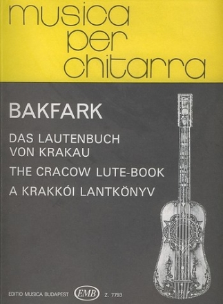 Das Lautenbuch von Krakau fr Gitarre