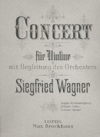 Konzert f�r Violine und Orchester - f�r Violine und Klavier