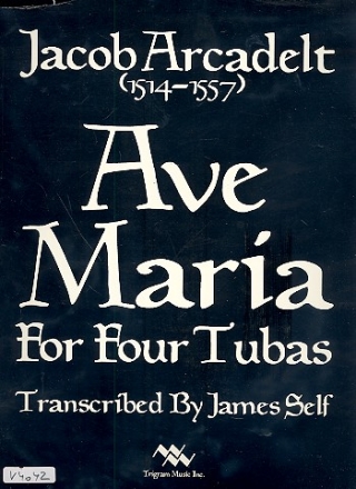 Ave Maria for 4 tubas parts