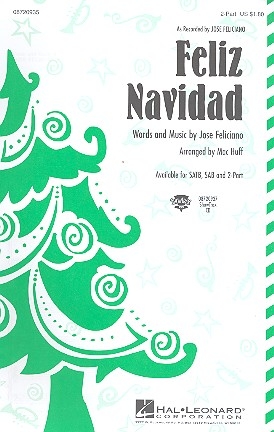 Feliz navidad for female chorus and piano score