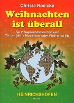 Weihnachten ist berall fr 2 Sopranblockflten, Tenorblfl (Altblfl/Vl),  Partitur