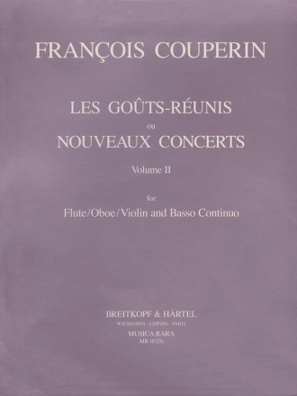 Les gouts-reunis (nouveaux concertos) vol.2 (nos.9-14) for flute, (oboe,vl) and bc parts