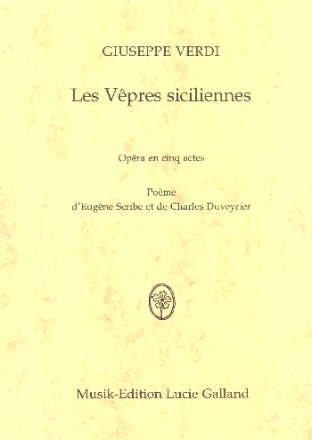 Les vepres siciliennes  Klavierauszug (fr)