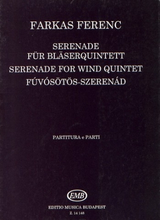 Serenade fr Flte, Oboe, Klarinette, Horn und Fagott Partitur und Stimmen