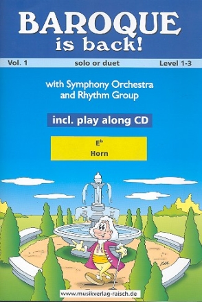 Baroque is back vol.1 (+2 CD's) fr 1-2 Hrner in Es (Klavier ad lib zum Ausdrucken als PDF)