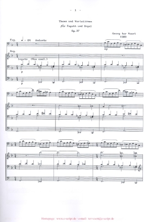 Thema und Variationen op.37 fr Fagott und Orgel