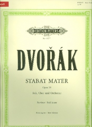 Stabat Mater op.58 fr Soli, Chor und Orchester Partitur
