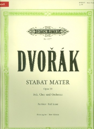 Stabat Mater op.58 fr Soli, Chor und Orchester Partitur