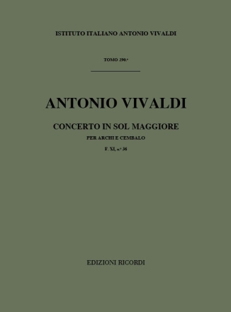 Sonata en sol minore per archi e cembalo, F.XI:36 partitura