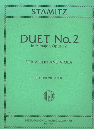 Duet A major no.2 op.12 for violin and viola parts