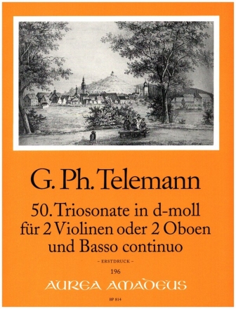 Triosonate d-Moll Nr.50 fr 2 Violinen (Oboen) und Bc Partitur und Stimmen