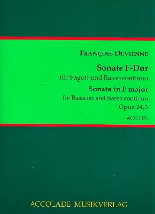 Sonate F-Dur op.24,3 fr Fagott und Bc