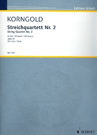 Streichquartett Nr. 2 op. 26 fr Streichquartett Stimmensatz