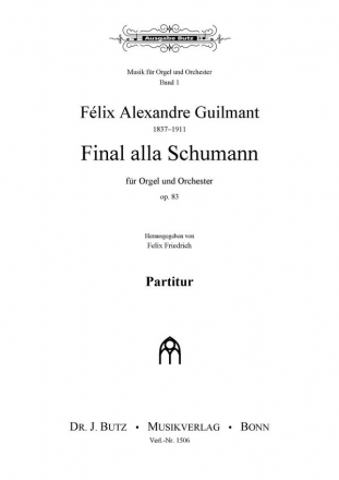 Final alla Schumann op.83 fr Orgel und Orchester Partitur