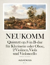Quintett B-dur op.8 fr Klarinette (Oboe) und Streichquartett Partitur und Stimmen