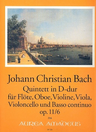 Quintett D-Dur op.11,6 fr Flte, Oboe, Violine, Viola, Violoncello und Bc Partitur und Stimmen