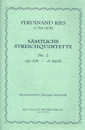 Streichquintett d-Moll Nr.2 op.68 Partitur und Stimmen