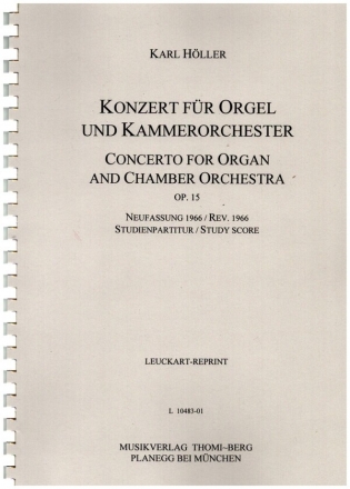 Konzert op.15 fr Orgel und Orchester Studienpartitur