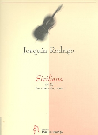 Siciliana para violoncello y piano