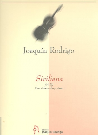Siciliana para violoncello y piano