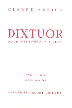 Dixtuor pour instruments a vent partition