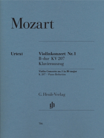 Konzert B-Dur Nr.1 KV207 fr Violine und Orchester fr Violine und Klavier
