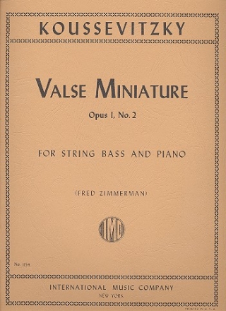Valse miniature op.1,2 for string bass and piano