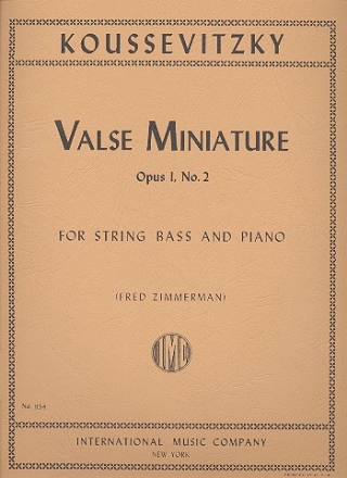 Valse miniature op.1,2 for string bass and piano