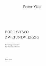 Forty-two for string orchestra score