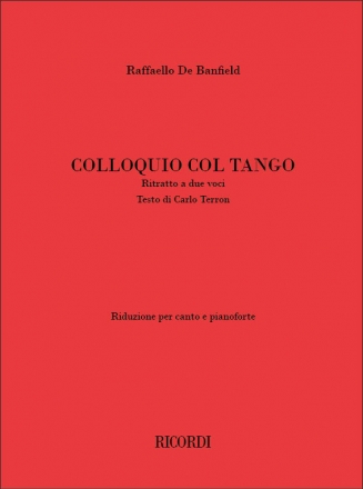 COLLOQUIO COL TANGO VOCAL SCORE (IT) TERRON, CARLO,  ED