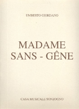Madame Sans-Gene vocal score