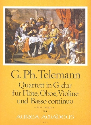 Quartett G-Dur fr Flte, Oboe, Violine und Bc Partitur und Stimmen