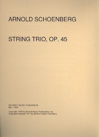 Trio op.45 for violin, viola and violoncello score