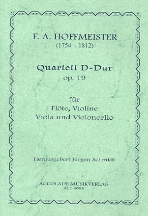 Quartett D-Dur op.19 fr Flte und Streichtrio Partitur+Stimmen