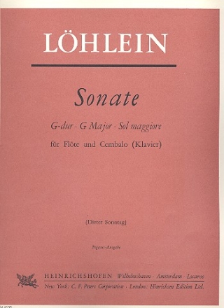 Sonate G-Dur fr Flte und Klavier (Cembalo)