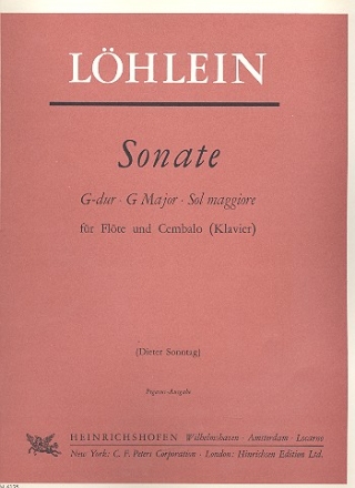 Sonate G-Dur  fr Flte und Klavier (Cembalo)