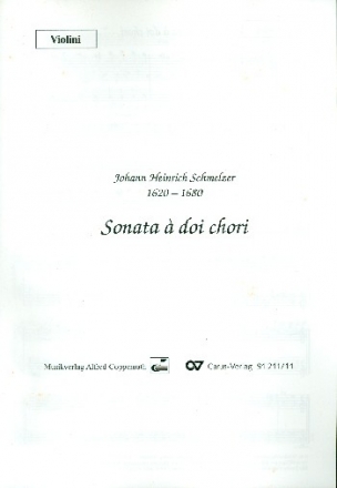 Sonata a 2 chori fr 3 Blockflten, Fagott, 2 Violinen, 3 Violen und Bc Violine 1und 2