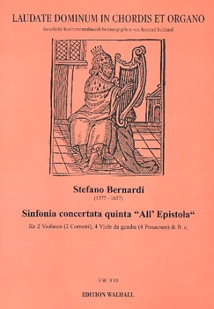 Sinfonia concertata quinta all epistola fr 2 Violinen (2 Hrner), 4 Viole da gamba (4 Posaunen) und Bc Partitur und Stimmen