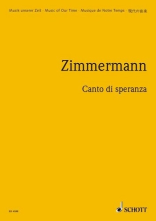 Canto di speranza fr Violoncello und kleines Orchester Studienpartitur