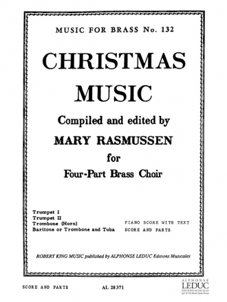 CHRISTMAS MUSIC FOR 2 TRP, TRB (HRN) ET BARITONE (TRB, TUBA),  SCORE AND PARTS