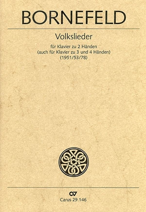 VOLKSLIEDER FUER KLAVIER (AUCH ZU 3 UND 4 HAENDEN)