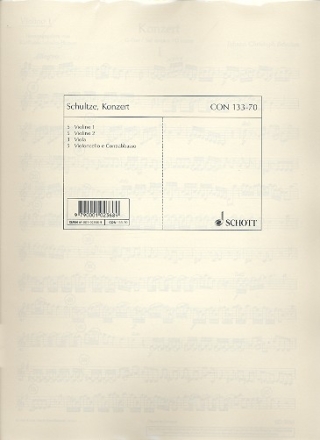 Konzert G-Dur fr Alt-Blockflte, Streicher und Cembalo Stimmensatz - 5 Violinen I, 5 Violinen II, 3 Violen, 5 Violoncelli/Kon